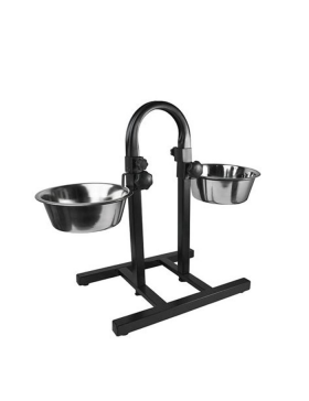 Adjustable Feeding Stand U Type With 2 Bowls